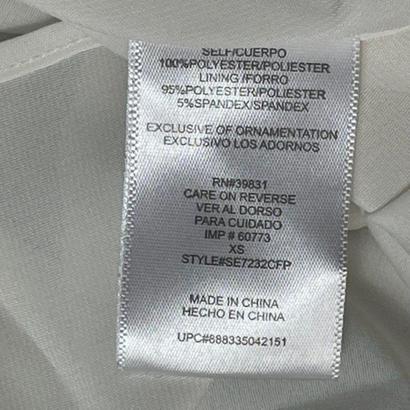 Sam Edelman Diamond Stretch Trapeze Dress Black White V Neck Sleeveless Size XS - Picture 6 of 8